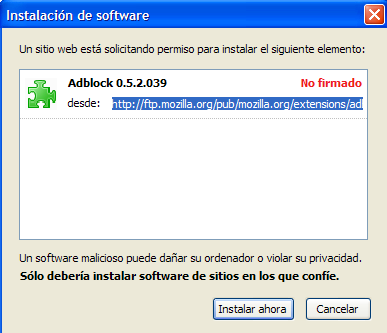 Instalar extension